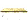 vidaXL Automatische Markise mit LED & Windsensor 4,5x3,5 m Gelb & Wei&szlig;