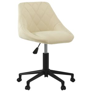vidaXL B&uuml;rostuhl Drehbar Creme Samt