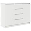 vidaXL Sideboard mit Schubladen Wei&szlig; 100,5x35x76 cm Holzwerkstoff