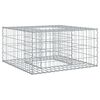vidaXL Gabionen Hochbeet 80 x 80 x 40 cm Verzinkter Stahl Silber