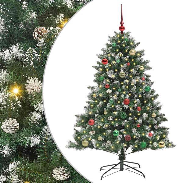 vidaXL K&uuml;nstlicher Weihnachtsbaum mit 150 LEDs mit St&auml;nder Gr&uuml;n 150 cm