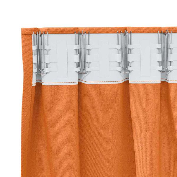 vidaXL Verdunkelungs-Vorhänge mit Ringen 2 pcs Helles Orange