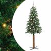 vidaXL Schlanker Weihnachtsbaum mit 300 LEDs mit Ständer Grün 210 cm