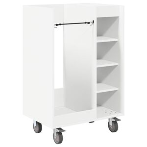 vidaXL Golf Schrank Mit Rad Uni Wei&szlig; 65 x 45 x 98 cm