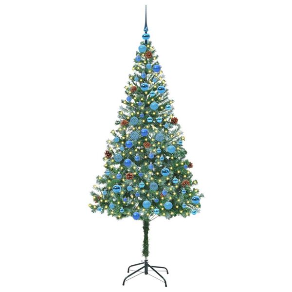 vidaXL K&uuml;nstlicher Weihnachtsbaum Gr&uuml;n 180 cm PVC und Stahl