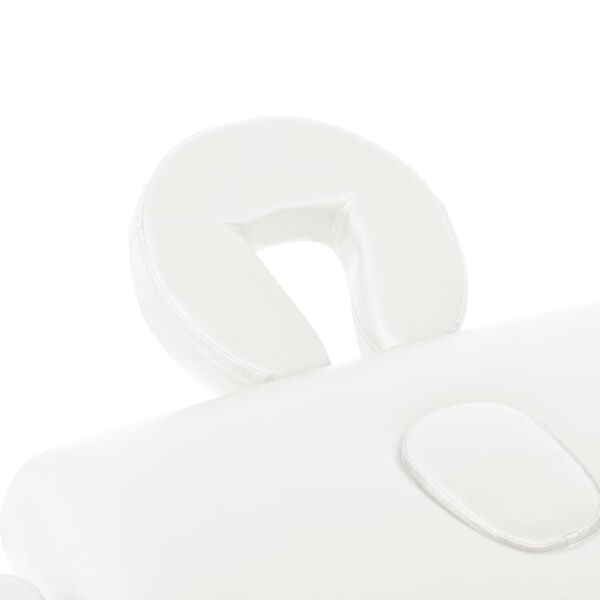 vidaXL Massageliege 2-Zonen Klappbar 10 cm Sitz Weiß