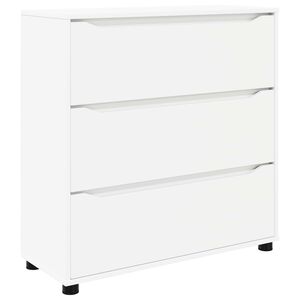 vidaXL Aufbewahrungsschrank 80 x 31 x 81 cm Holzwerkstoff Wei&szlig;