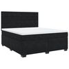 vidaXL Boxspringbett mit Matratze Schwarz 180x200 cm Samt