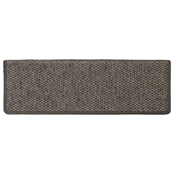 vidaXL Treppenmatten Selbstklebend Sisal 15Stk. 65x21x4cm Grau & Beige