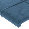 vidaXL Boxspringbett mit Matratze Dunkelblau 80x200 cm Samt