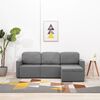 vidaXL Modulares 3-Sitzer-Schlafsofa Hellgrau Stoff