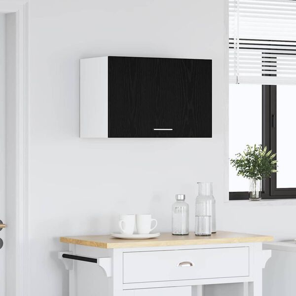 vidaXL H&auml;ngeschrank Lyon Schwarz Eichen-Optik 60 x 31 x 40 cm