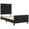 vidaXL Boxspringbett mit Kopfteil Schwarz 90 x 190 cm Samt