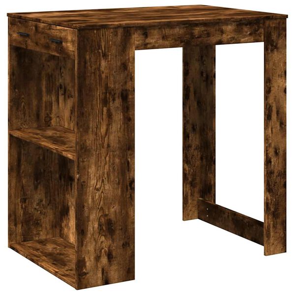 vidaXL Bartisch Räuchereiche 102x70x103,5 cm Holzwerkstoff