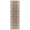 vidaXL Teppichl&auml;ufer FLORNES Gewebt Taupe Zickzack 67 x 150 cm PP 7 mm