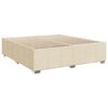 vidaXL Boxspringbett mit Matratze Creme 180x200 cm Stoff