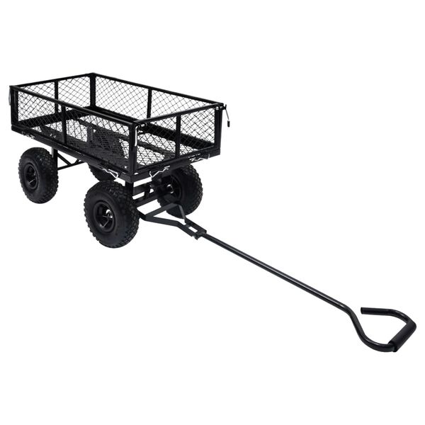vidaXL Gartenwagen Schwarz 250 kg