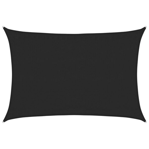 vidaXL Sonnensegel 160 g/m&sup2; Schwarz 3,5x5 m HDPE