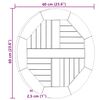 vidaXL Tischplatte Massivholz Teak Rund 2,5 cm 60 cm