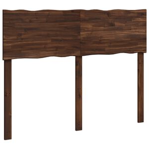 vidaXL Kopfteil mit Live Edge ROSTOCK Dunkelbraun 120 cm