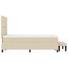 vidaXL Boxspringbett mit Matratze Creme 120 x 190 cm Stoff