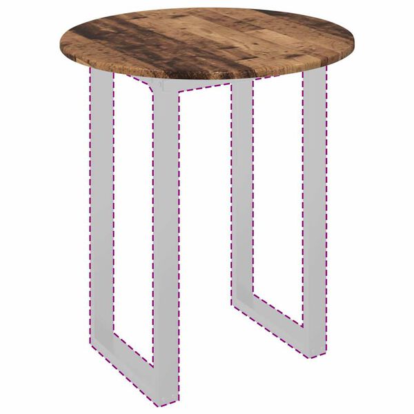 vidaXL Tischplatte Altholz 60 x 60 x 1,5 cm Holzwerkstoff