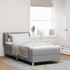 vidaXL Boxspringbett mit Matratze Hellgrau 90 x 200 cm Stoff