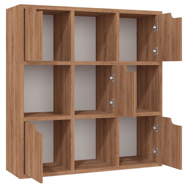 vidaXL B&uuml;cherregal Braun Eichen-Optik 88,5x27,5x88 cm Holzwerkstoff