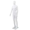 vidaXL M&auml;nnliche Schaufensterpuppe mit Glassockel Wei&szlig; 185 cm