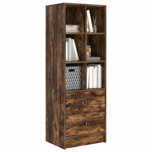 vidaXL Highboard mit Schubladen Ger&auml;ucherte Eiche 45,5 x 34 x 127 cm