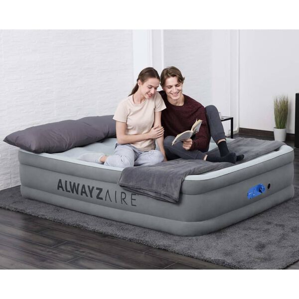 Bestway Luftmatratze AlwayzAire f&uuml;r 2 Personen 203x152x46 cm Grau