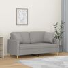 vidaXL 2-Sitzer-Sofa mit Kissen Hellgrau 140 cm Stoff