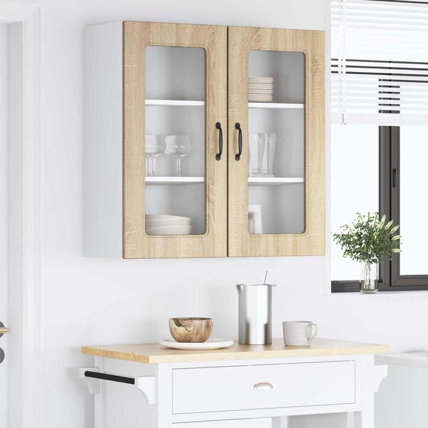 vidaXL K&uuml;chenschrank Kalmar 2 pcs Sonoma-Eiche 40 x 31 x 80 cm