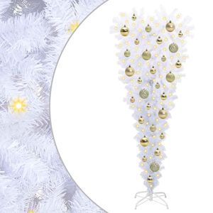 vidaXL K&uuml;nstlicher Weihnachtsbaum Wei&szlig; 120 cm PVC und Stahl