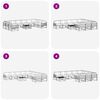 vidaXL Outdoor-Sofagarnitur mit Kissen 11 pcs Natur und Creme