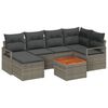 vidaXL Gartensofa-set 7 stk. Grau Poly-Rattan