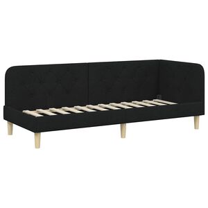 vidaXL Eckbettgestell Schwarz 80 x 200 cm Stoff