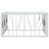 vidaXL Couchtisch 80x80x40 cm Edelstahl und Glas