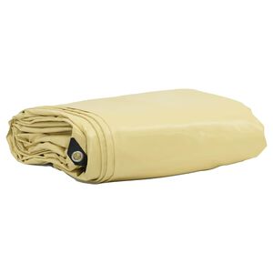 vidaXL Plane 650g / m² Beige 1,5 x 10 m Canvas mit PVC-Beschichtung