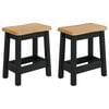 VidaXL Barhocker EKAI 2 pcs Schwarz 40 x 29 x 45,5 cm