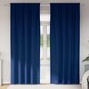 vidaXL Verdunkelungs-Vorh&auml;nge mit Ringen 2 pcs Dunkelblau 225 x 140 cm