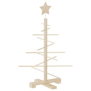 vidaXL Weihnachtsbaum Holz zum Schm&uuml;cken 75 cm Massivholz Kiefer