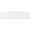 vidaXL Gabionen mit Hochbogen 10 Stk. 400x30x80/100cm Verzinktes Eisen