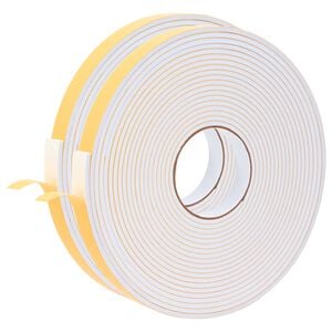 vidaXL Selbstklebendes Schaumstoffband 2 pcs Wei&szlig; 20 mm x 10 m