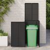 vidaXL Mülltonnenbox Schwarz 65 x 80 x 115 cm Polyethylen