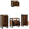 vidaXL Badezimmerm&ouml;bel-Set mit Regal 4 pcs Massives upgecyceltes Holz