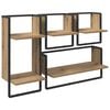 vidaXL Wandregal-Set Wandhalterung 4 pcs Artisan-Eiche 65 x 25 x 30 cm