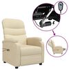 vidaXL Massagesessel Elektrisch Creme Stoff