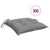 vidaXL Stuhlkissen 6 Stk. Grau 50x50x7 cm Oxford-Gewebe