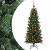 vidaXL K&uuml;nstlicher Weihnachtsbaum mit Weihnachtskugel 120 cm 150 LEDs